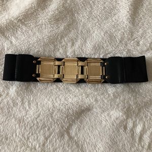 Bebe black and gold belt